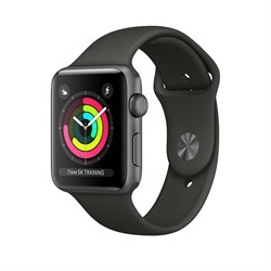 Apple Watch Series 3 38mm Space Gray Aluminum Case with Gray Sport Band Apple Watch Series 3 38mm Space Gray Aluminum Case with Gray Sport Band
