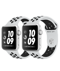 Apple Watch Series 3 Nike+ 38mm Silver Aluminum Case with Pure Platinum/Black Nike Sport Band Apple Watch Series 3 Nike+ 38mm Silver Aluminum Case with Pure Platinum/Black Nike Sport Band