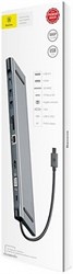 Адаптер Baseus USB HUB 10 in 1 USB C to HDMI VGA RJ45 SD/TF Card Reader USB Splitter Адаптер Baseus USB HUB 10 in 1 USB C to HDMI VGA RJ45 SD/TF Card Reader USB Splitter