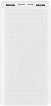 Внешний аккумулятор Xiaomi Mi Power Bank 3 20000mAh USB-C/Micro-USB White (PLM18ZM) - фото 14175