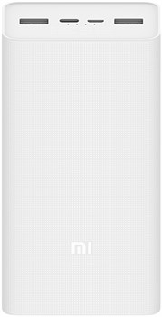 Внешний аккумулятор Xiaomi Mi Power Bank 3 (30000 mAh, белый) (PB3018ZM) - фото 14366