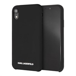 Чехол Karl Lagerfeld Liquid silicone для iPhone XR, черный - фото 15762