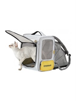 Рюкзак-переноска для кошек Xiaomi Petkin Outdoor X-Zone Cat Backpack (P7703) Grey - фото 19115
