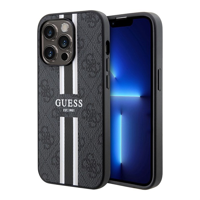 Чехол Guess PU 4G Stripes Hard для iPhone 14 Pro Max (MagSafe) 5265 - фото 23897