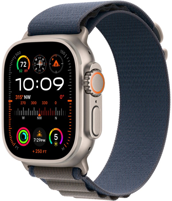 Умные часы Apple Watch Ultra 2 GPS + Cellular, 49 мм, корпус из титана, ремешок Alpine 5458 - фото 25352