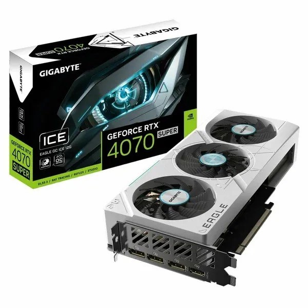 Видеокарта Gigabyte GeForce RTX 4070 SUPER EAGLE OC ICE 12 ГБ 6062 - фото 30721