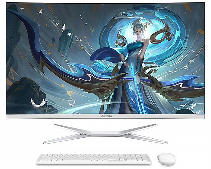 Моноблок с клавиатурой и мышью Chigo 32" All-in-One PC R3202 (Curved Display + Intel Core i7-10750H, RAM 16GB, SSD 512GB) White 6401 - фото 33834