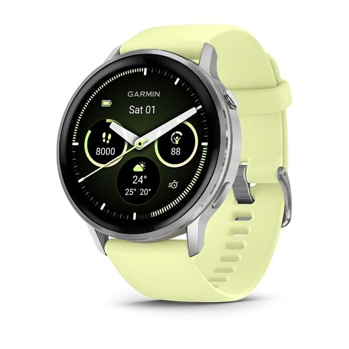 Часы Garmin Venu 4 45mm Silver with Citron Green silicon 7196 - фото 41527