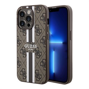 Чехол Guess PU 4G Stripes Hard для iPhone 14 Pro Max (MagSafe) 5265