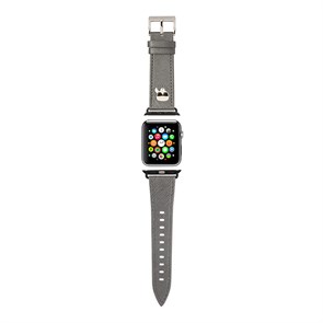 Ремешок Lagerfeld PU Saffiano Karl head для Apple Watch 38-40-41 mm, серебристый
