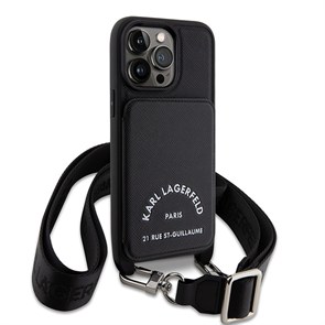 Чехол Lagerfeld Crossbody cardslot PU Saffiano RSG Hard для iPhone 14 Pro