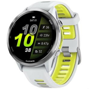 Часы Garmin FORERUNNER 970 Whitestone Titanium with Whitestone/Translucent Amp yellow Silicon with Silver 6803