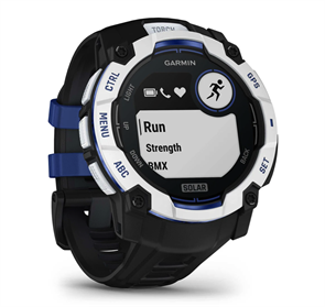 Часы Garmin Instinct 3 - 50 mm, Solar Whitestone with Black/Bolt Blue Band 6983