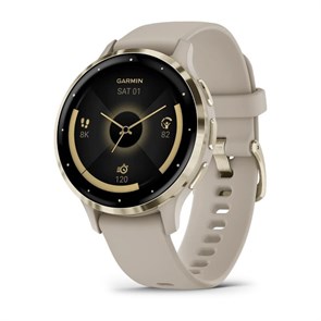 Часы Garmin VENU 3S Cream Gold Stainless Steel Bezel with French Gray Case (010-2785-52) 7107