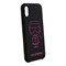 Чехол Karl Lagerfeld Liquid silicone Ikonik outlines Hard для iPhone X/XS, черный/розовый - фото 15737