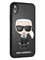 Чехол Karl Lagerfeld Leather Iconic Karl Hard для iPhone XR, черный - фото 15769