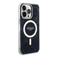 Чехол Guess Marble Hard для iPhone 14 Pro Max, черный/золотой (MagSafe) guessgold - фото 23905