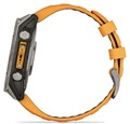 Умные часы Garmin Fenix 8, 47 мм, AMOLED, Sapphire Titanium светло-серый, оранжевый силиконовый ремешок 6695 - фото 36294