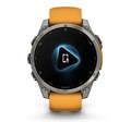 Умные часы Garmin Fenix 8, 47 мм, AMOLED, Sapphire Titanium светло-серый, оранжевый силиконовый ремешок 6695 - фото 36296