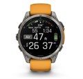 Умные часы Garmin Fenix 8, 47 мм, AMOLED, Sapphire Titanium светло-серый, оранжевый силиконовый ремешок 6695 - фото 36299