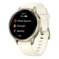 Часы Garmin Venu 4, 41мм Lunar Gold with Bone Silicone Band and Light Sand Leather Band 7291 - фото 42408